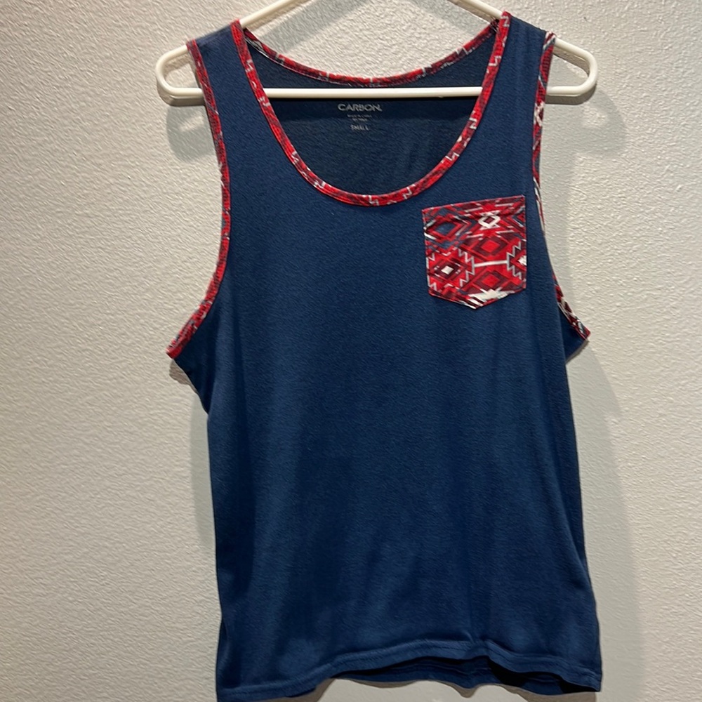 Men’s Carbon Tank Top W/ Front Pocket Size Small